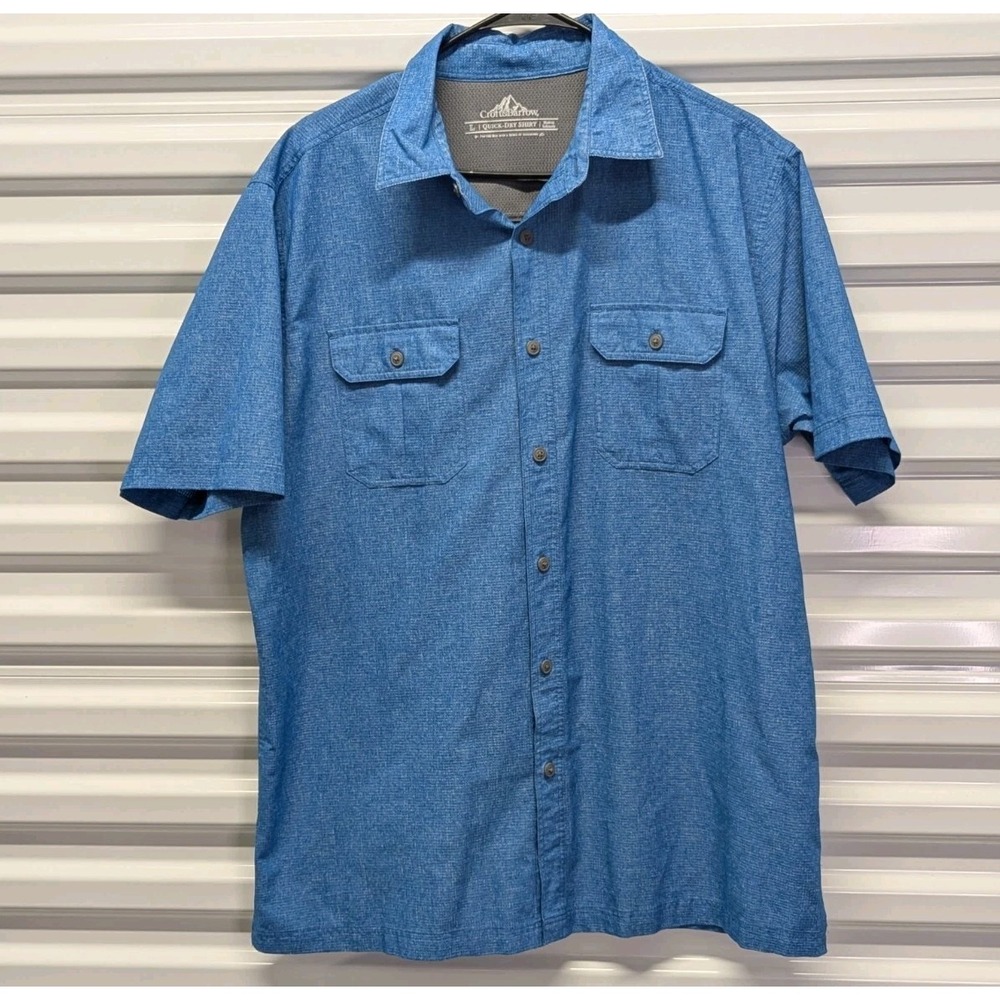 Coastal Grandpa Blue Fishing Shirt Gorpcore Utility Resortcore Size Large